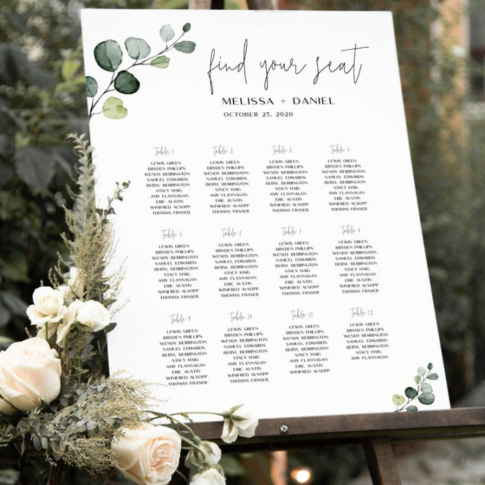 Standard Seating Chart