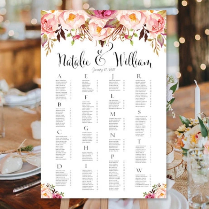 Standard Seating Chart